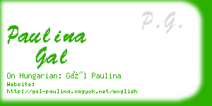 paulina gal business card